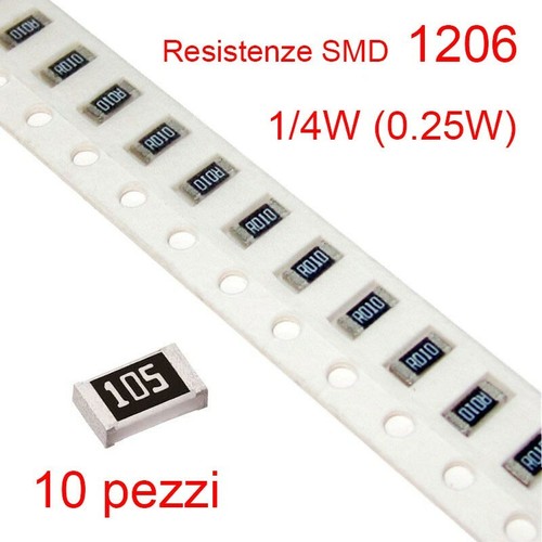 X10 resistenza smd 1206 ω - x10,