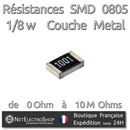 Lot resistances smd - de, 10